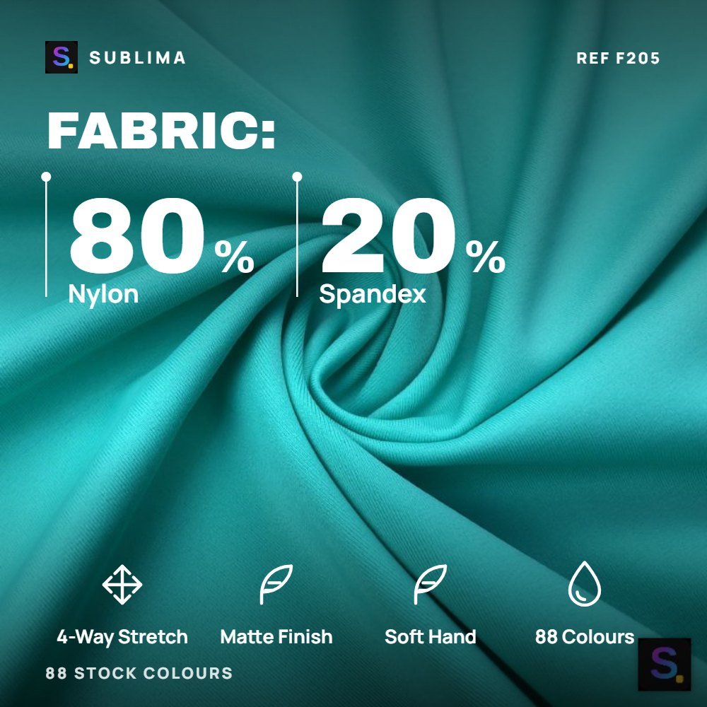 Matte Nylon-Spandex Swim Knit REF F205 — Sublima