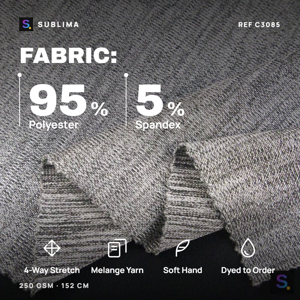 Melange Polyester-Spandex Jersey — photo 1