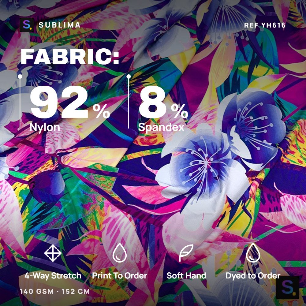 Printed Nylon-Spandex Jersey — photo 1