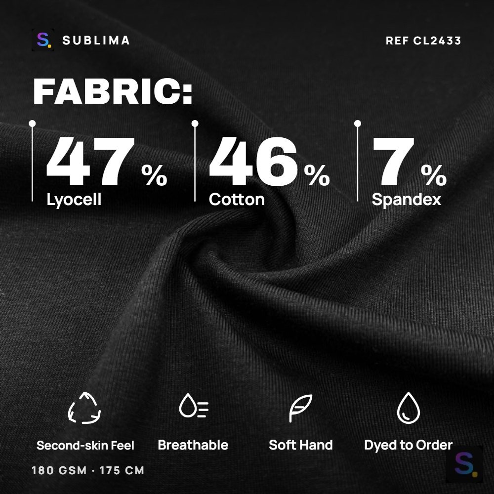 Second-Skin Lyocell-Cotton Yoga Knit REF CL2433 — Sublima