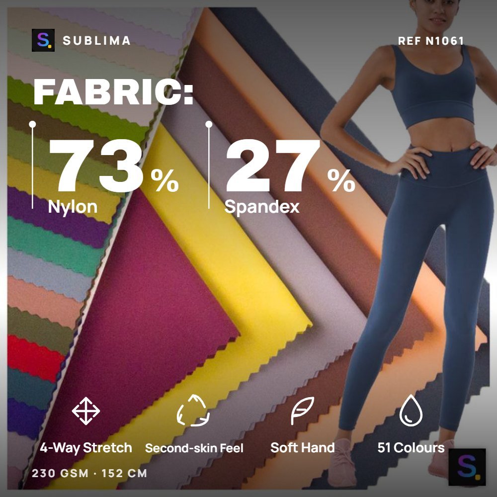 Second-Skin Nylon-Spandex Double Knit REF N1061 — Sublima