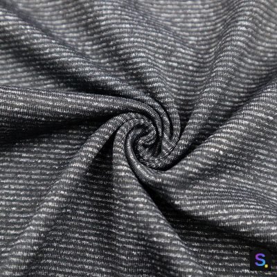 Melange Polyester-Spandex Stripe Knit