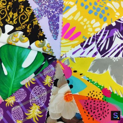 Printed Matte Nylon-Spandex Swim Knit