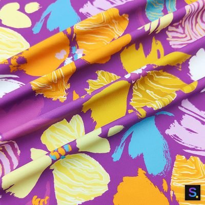 Printed Matte Recycled Polyester-Spandex Jersey