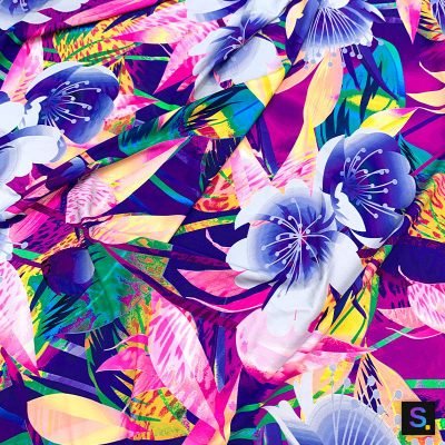 Printed Nylon-Spandex Jersey